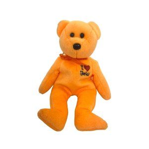 Ty Beanie Baby I Love Florida Bear Orange 8.5” Beanbag Plush Stuffed Toy Vintage